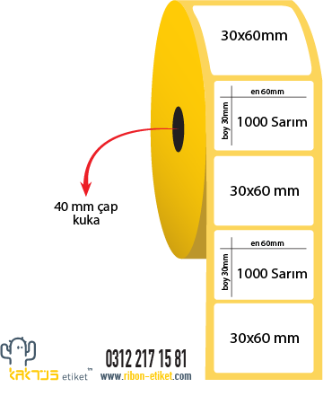 30x60 Lamine Termal Etiket  resmi