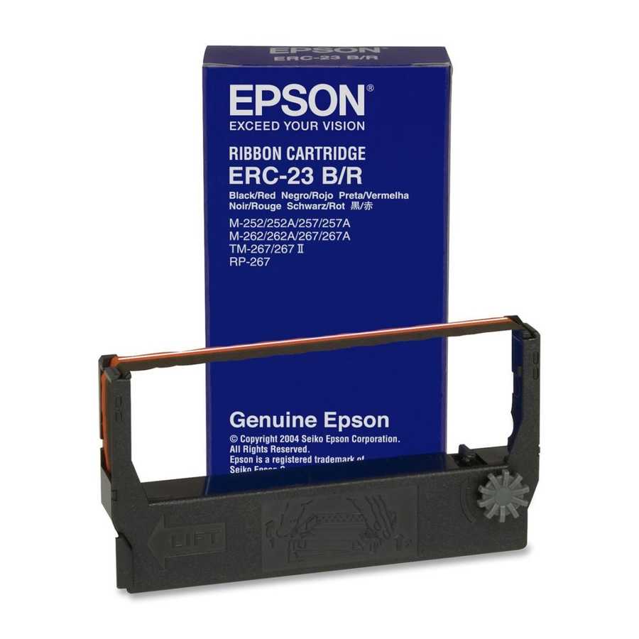 صورة EPSON ERC-23 B/R Şerit Printer - Siyah Kırmızı (Ribbon Cartridge) Orijinal Ürün
